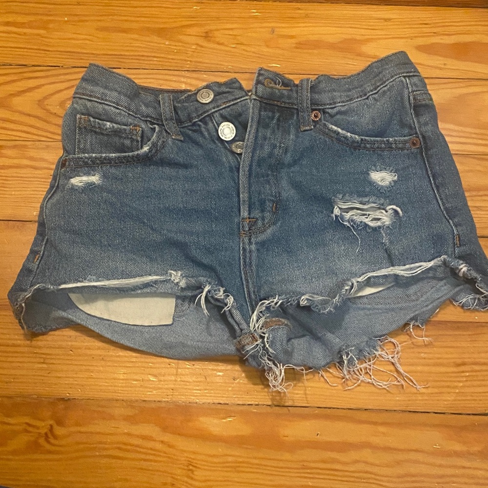 RSQ Blue Distressed Jean Shorts